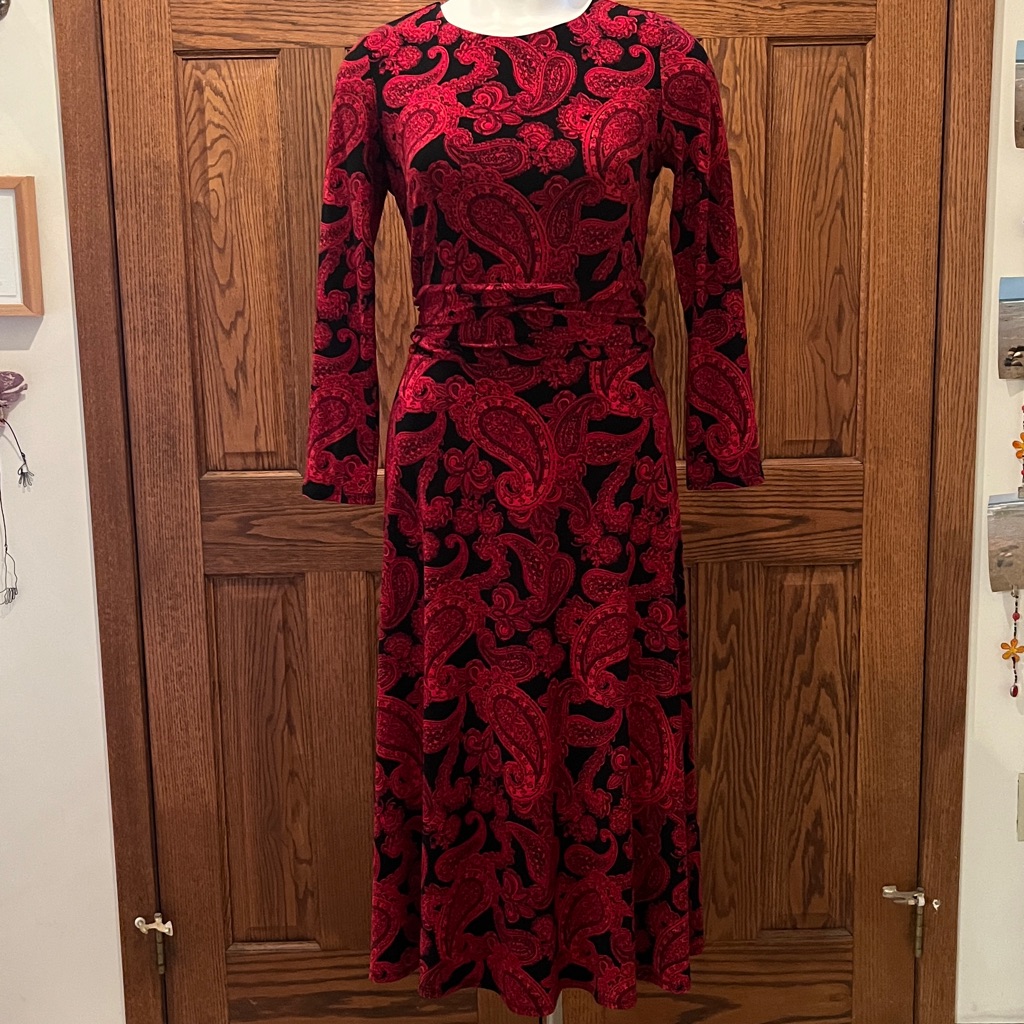 Tommy Hilfiger Paisley Fit N Flare Midi Dress 6